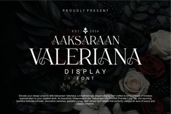 Aaksaraan Valeriana Font – Bold Display Typeface for Creative Designs