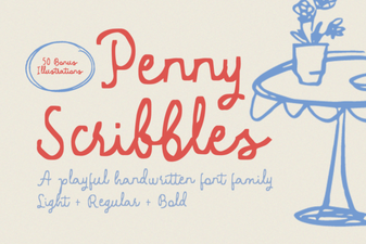 Penny Scribbles Font – Playful Handwritten Script Font for Creative Designs