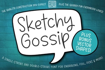 Sketchy Gossip Font: Playful Hand-Drawn Lettering for Creative Projects