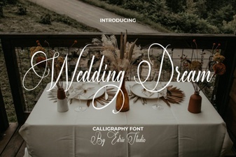 Elegant Wedding Dream Font for Romantic Invitations and Designs